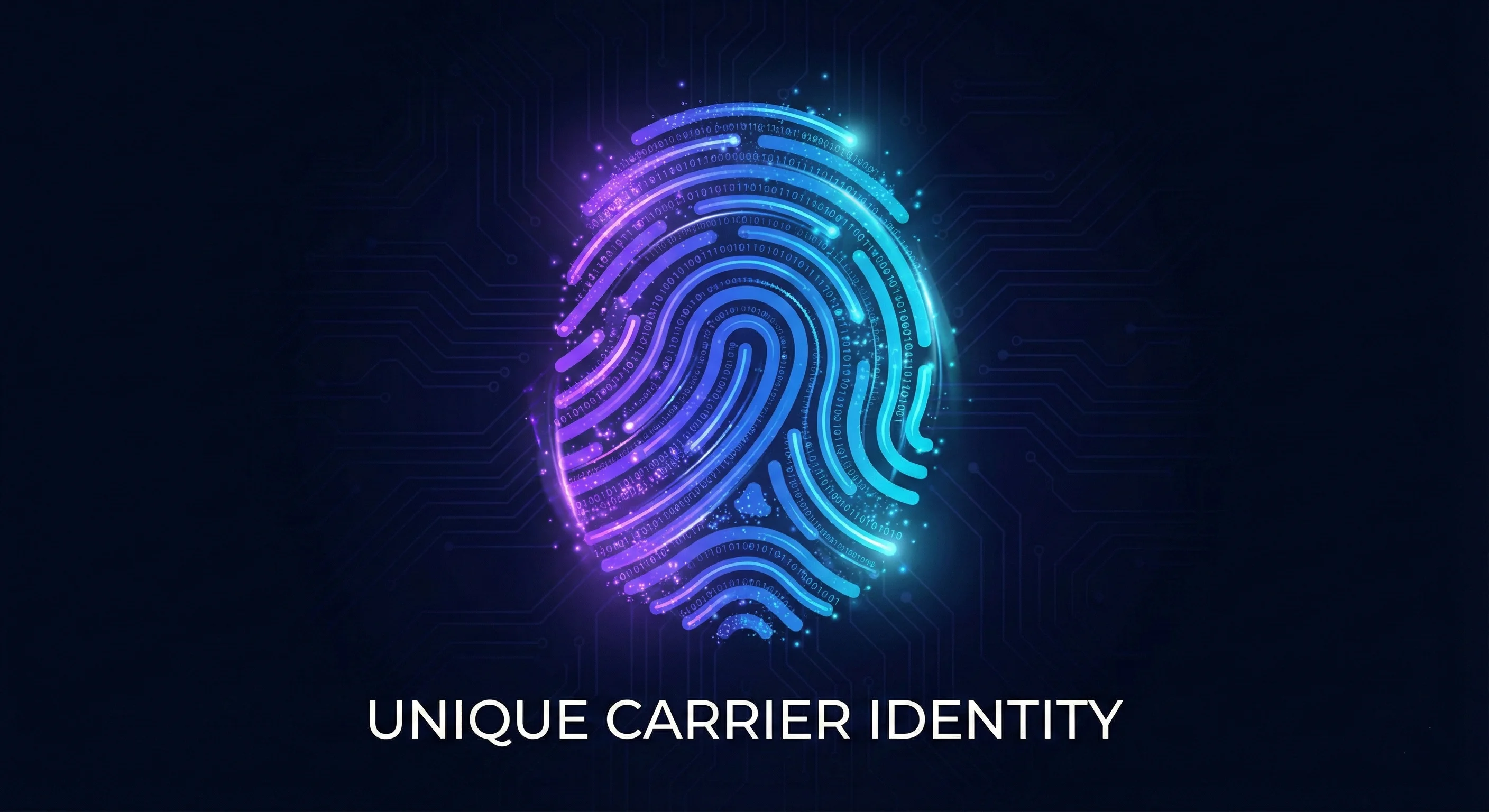 Unique carrier identity fingerprint visualization